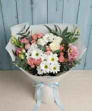Букет цветов из:  Розы, Лизиантусы и Хризантемы #REPLACE_PRED# Богословке Пензенской области