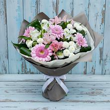 Букет цветов из:  Герберы, Альстромерии и Хризантемы #REPLACE_PRED# Богословке Пензенской области