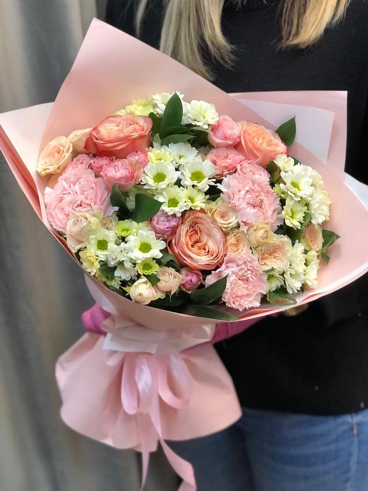 Букет цветов из: Гвоздики, Розы и Хризантемы в Богословке Пензенской области