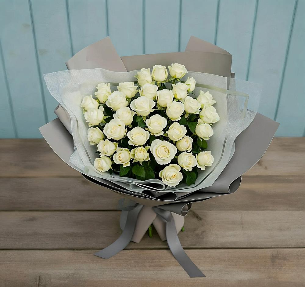 Букет Белоснежная нежность в Богословке Пензенской области