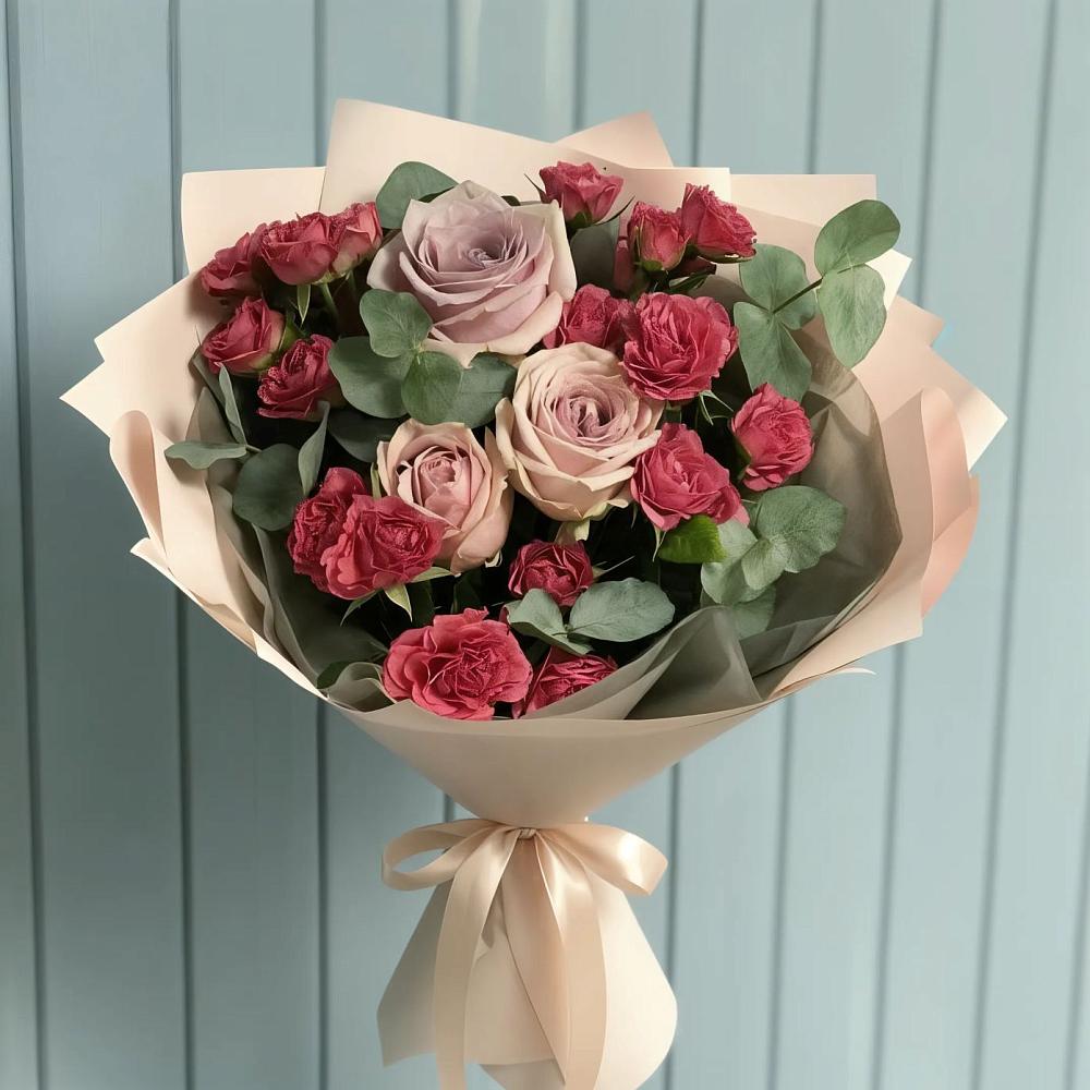 Букет цветов из: Гвоздики и Розы в Богословке Пензенской области