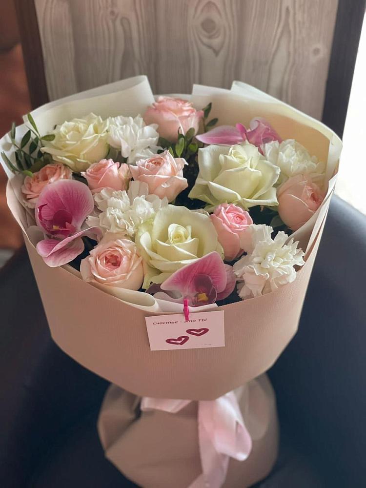 Букет цветов из: Орхидеи, Розы и Гвоздики в Богословке Пензенской области