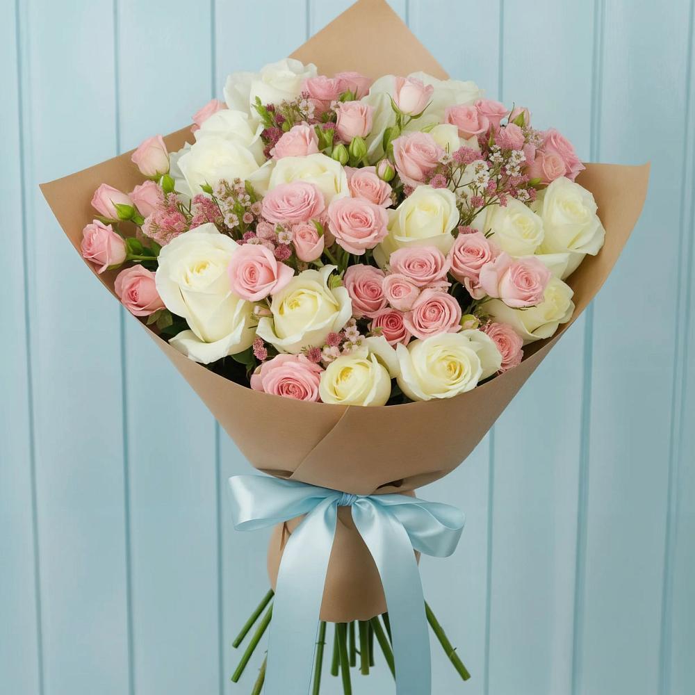 Букет цветов из: Розы в Богословке Пензенской области