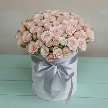 Цветочная композиция из Розы в шляпной коробке в Богословке Пензенской области