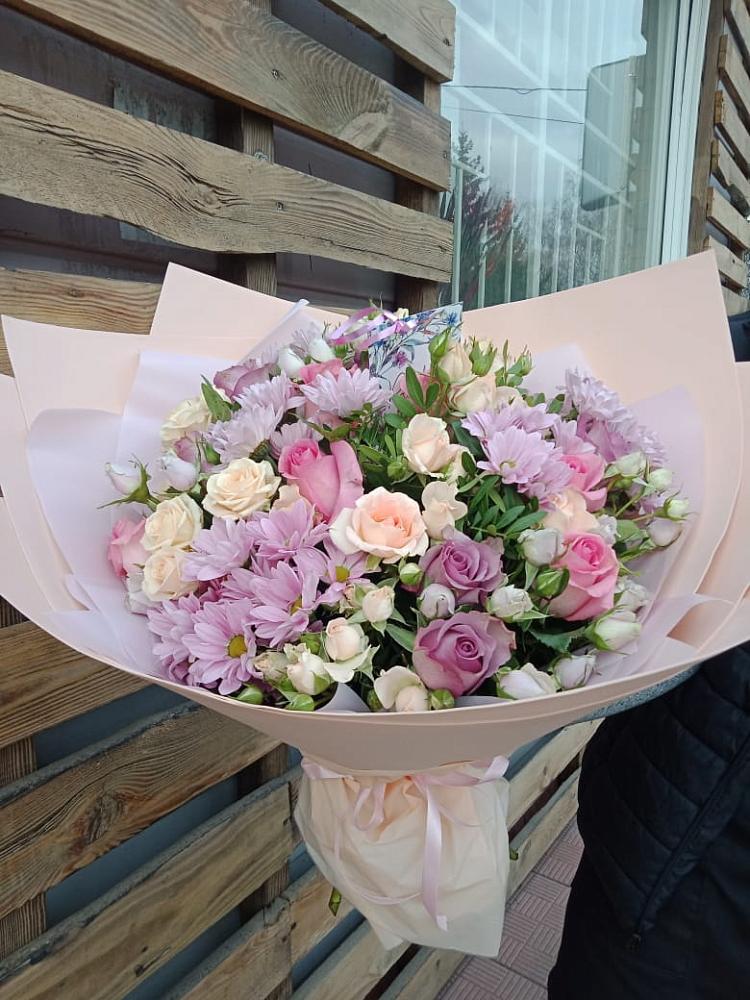 Букет цветов из: Розы и Хризантемы в Богословке Пензенской области