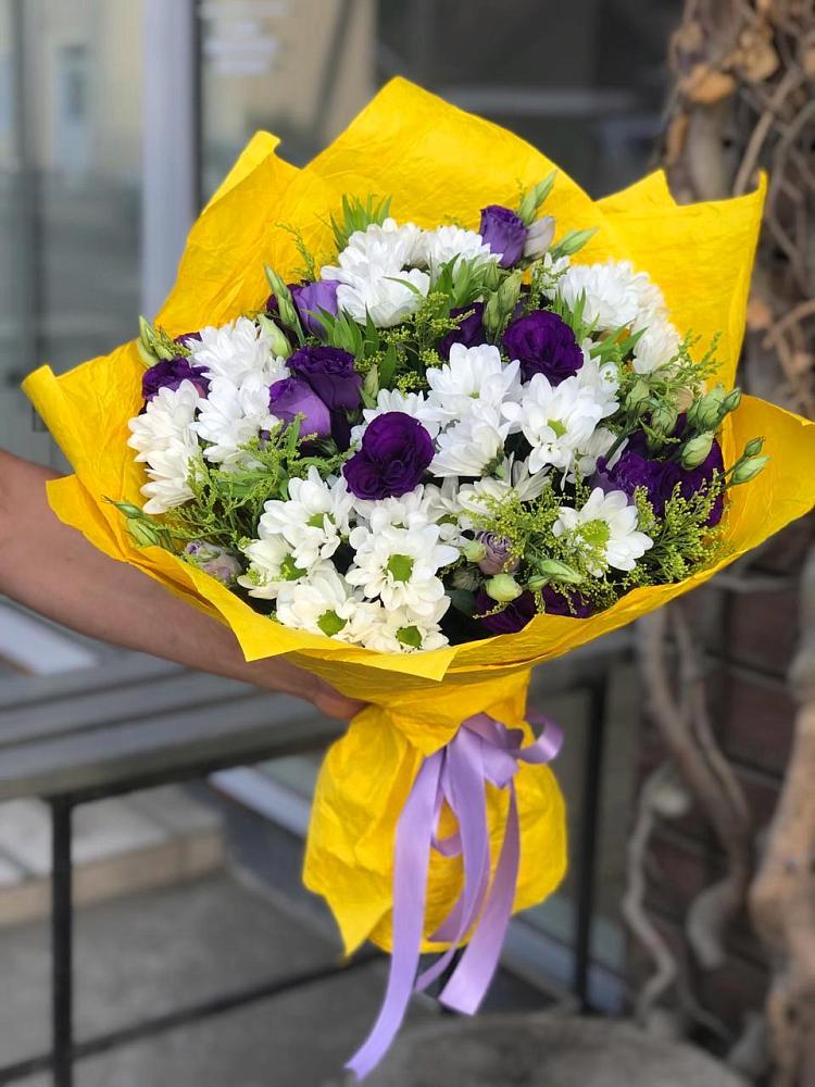 Букет цветов из: Ирисы, Хризантемы и Ромашки в Богословке Пензенской области