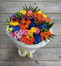 Букет цветов из:  Розы и Хризантемы в Богословке Пензенской области