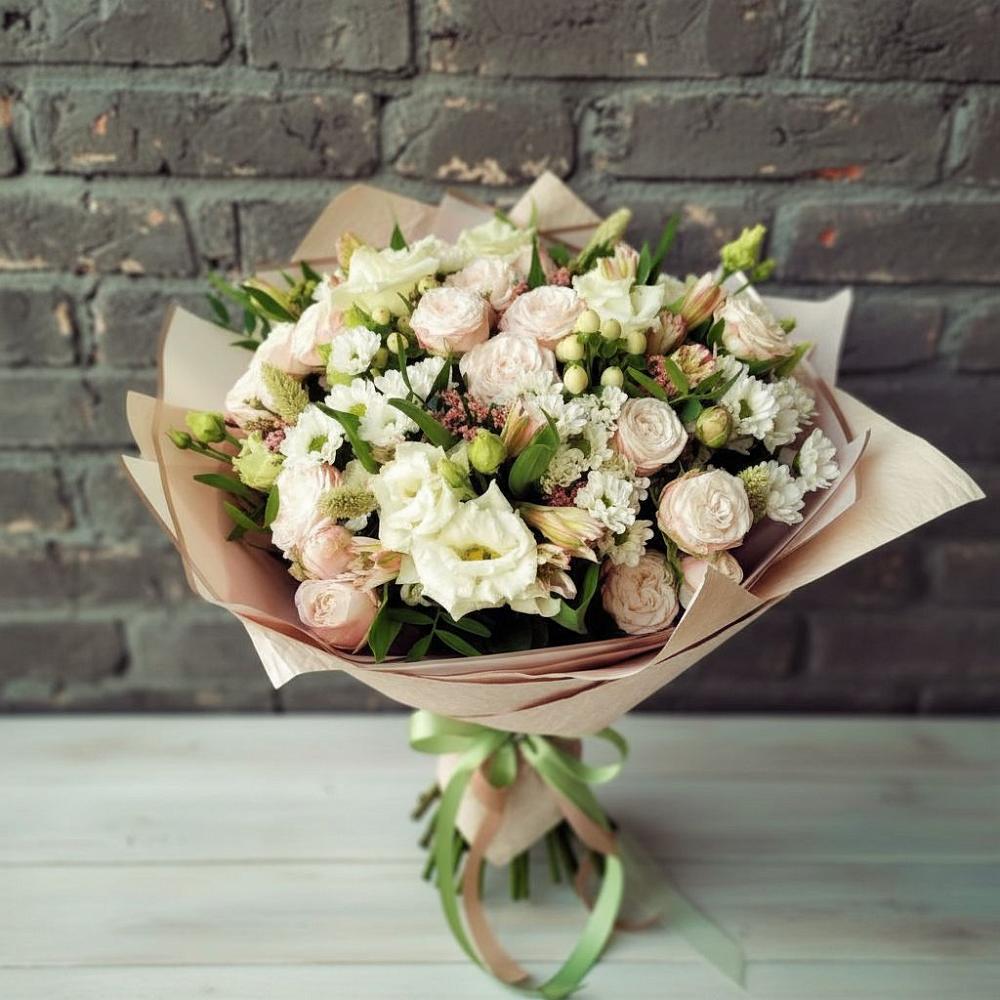 Букет цветов из: Альстромерии, Розы и Хризантемы в Богословке Пензенской области
