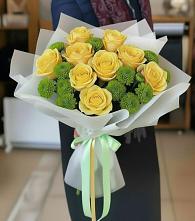 Букет цветов из:  Хризантемы и Розы в Богословке Пензенской области