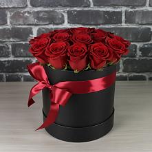 Цветочная композиция из Розы в шляпной коробке #REPLACE_PRED# Богословке Пензенской области