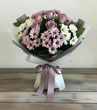 Букет цветов из:  Хризантемы и Розы в Богословке Пензенской области