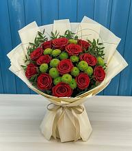 Букет цветов из:  Розы и Хризантемы в Богословке Пензенской области