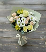 Букет цветов из:  Альстромерии, Розы и Хризантемы в Богословке Пензенской области