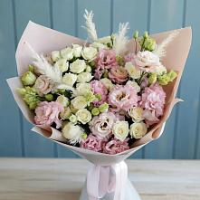Букет цветов из:  Альстромерии и Розы в Богословке Пензенской области